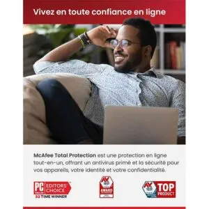 Antivirus McAfee 2024 5 appareils 24mois et VPN