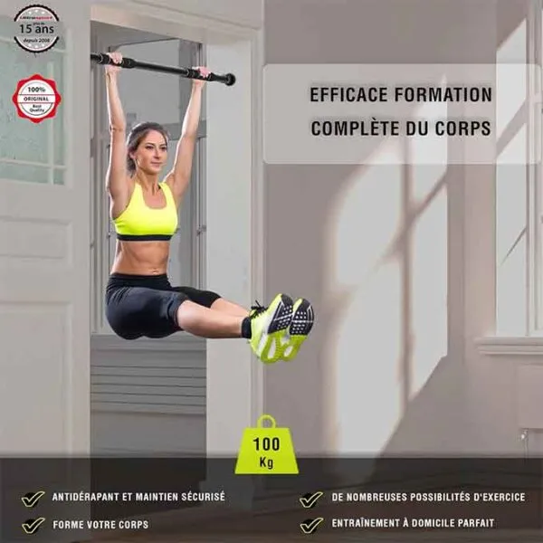 Barre Traction Réglable Montage Sans Vis