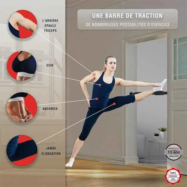 Barre Traction Réglable Montage Sans Vis
