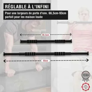 Barre Traction Réglable Montage Sans Vis
