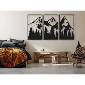 Décoration murale en bois 3D Style moderne
