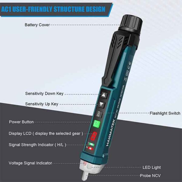Detecteur de Tension sans Contact Reglable