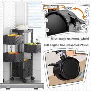 Étagère de rangement mobile avec roulettes