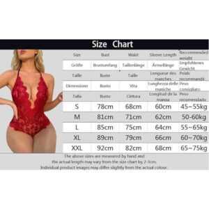 Lingerie Sexy Femme Dentelle Body Décolleté V