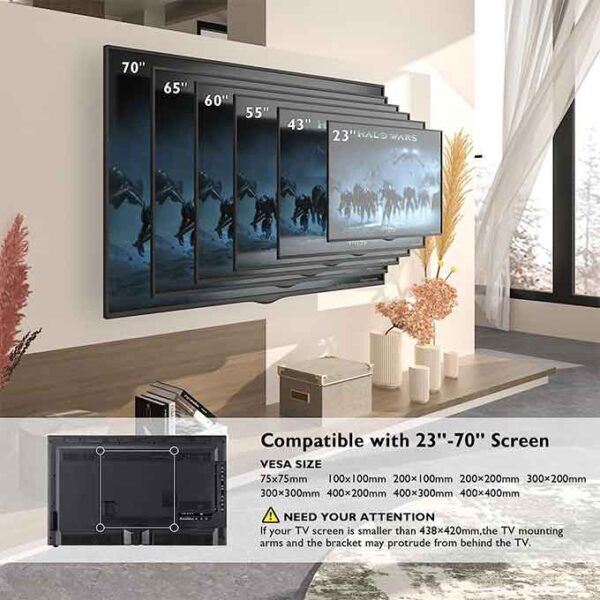 Support Mural TV Orientable Inclinable
